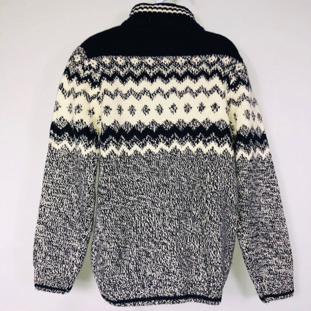 St Bernard Boys Size 9 Sweater Navy Blue White Pullover Fair Isle New - Picture 4 of 8